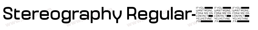 Stereography Regular字体转换